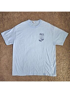 Macklemore BEN Tour T Shirt XL Light Blue American Apparel 1301 Graphic Tee